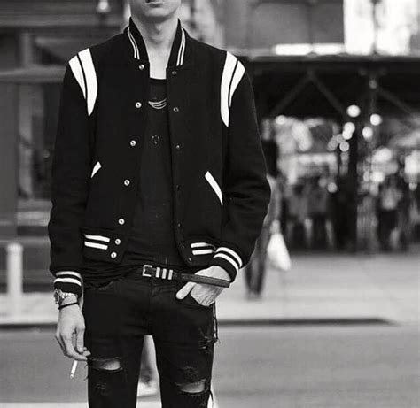 slp varsity jacket light blue replica|Saint Laurent Jackets for Men .